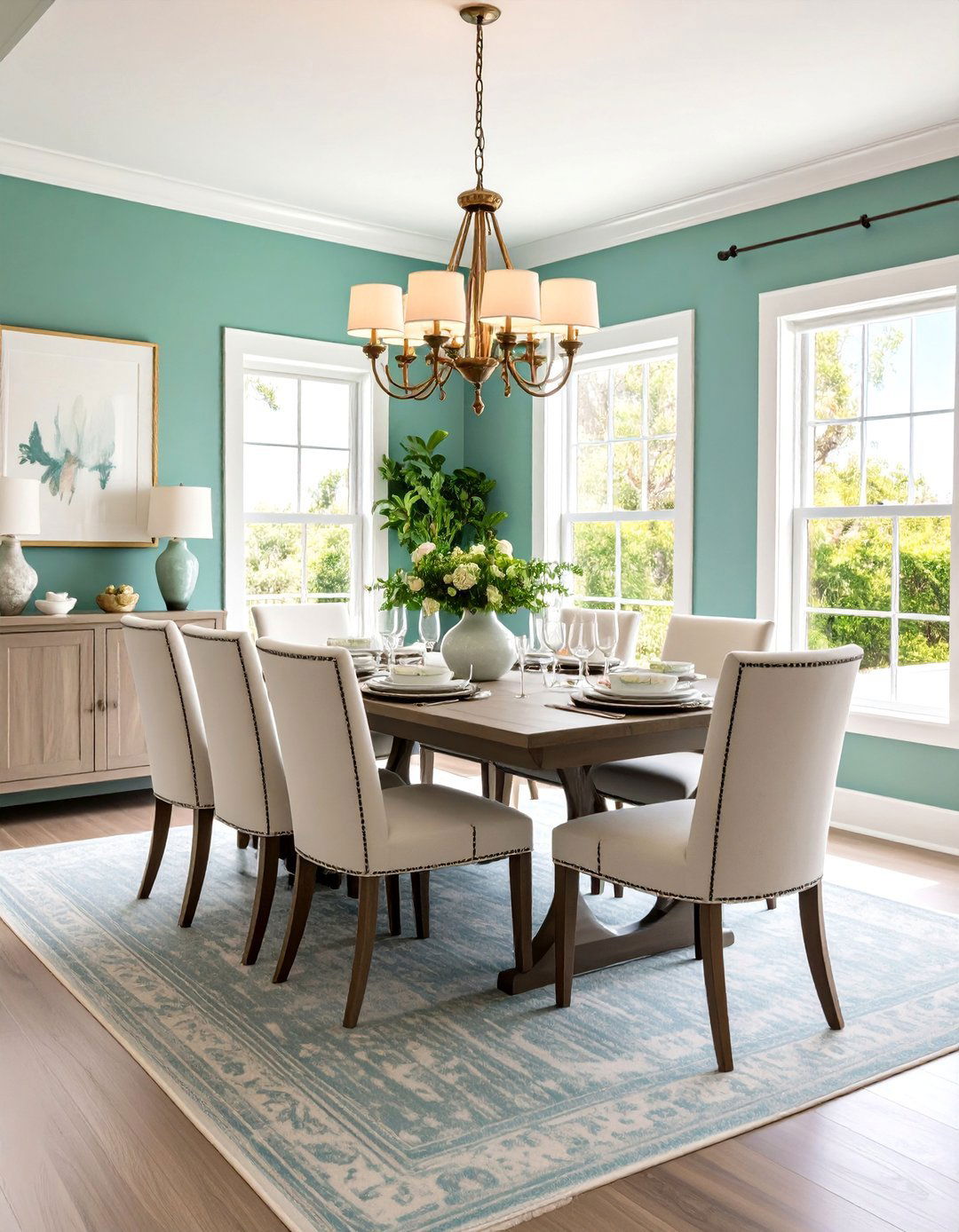 Sea Salt Coastal Dining Room Paint Colors - 20 Coastal Dining Room Ideas