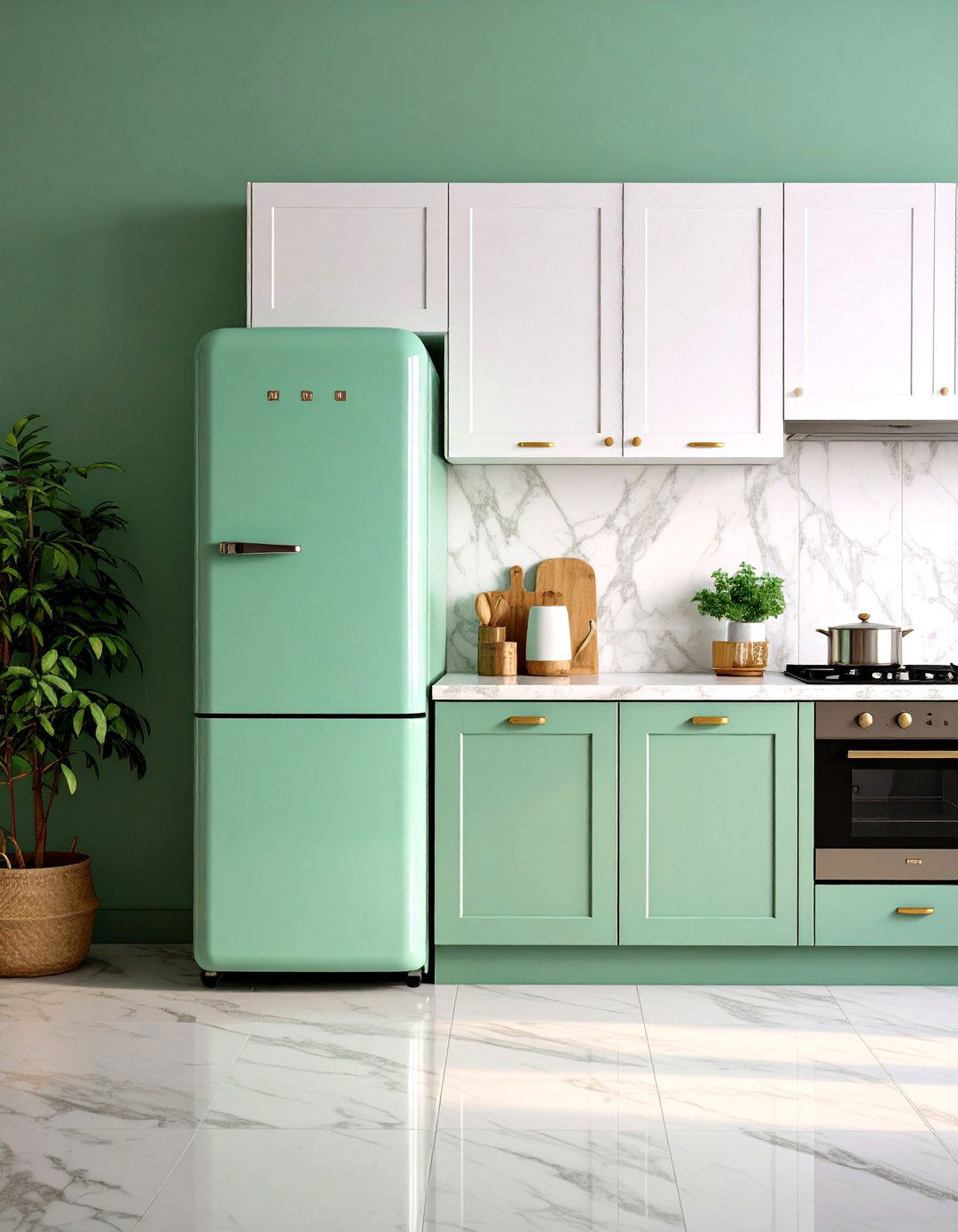 Seafoam Green Appliances - 20 Seafoam Green Kitchen Ideas