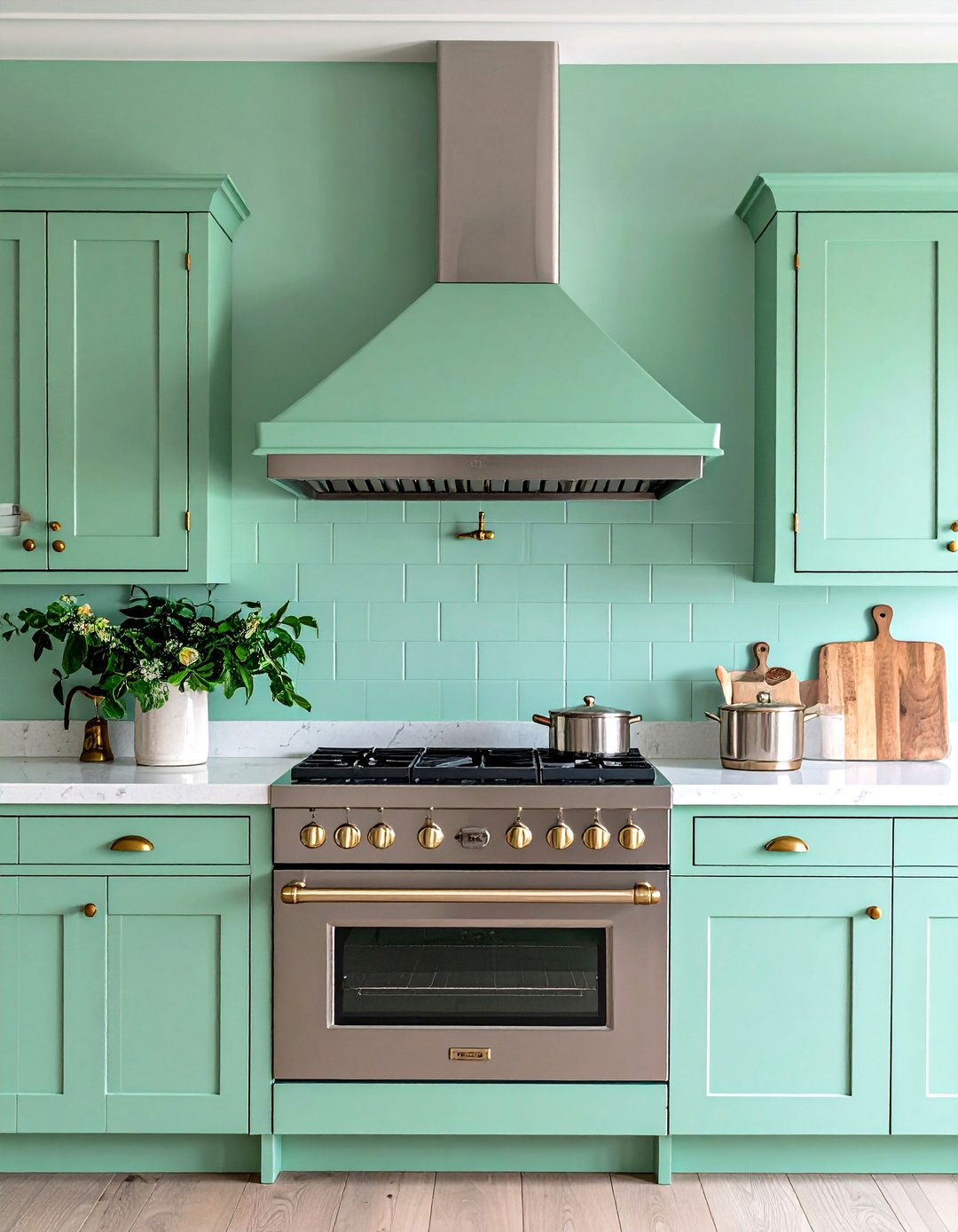 Seafoam Green Range Hood - 20 Seafoam Green Kitchen Ideas