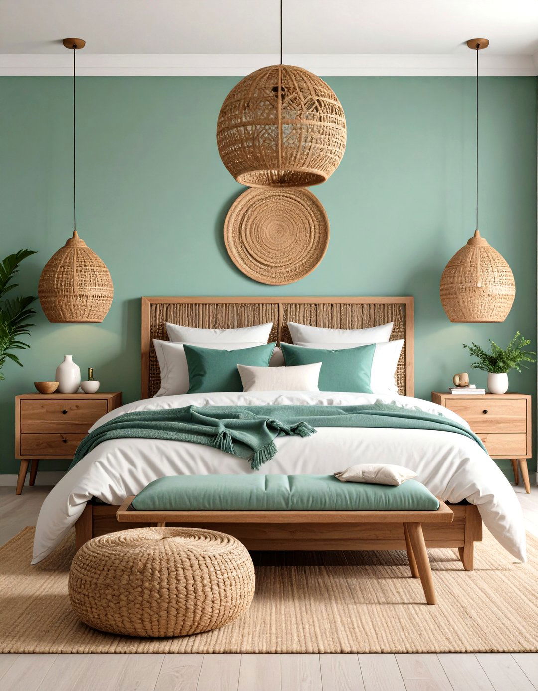 Seafoam Green and Mocha Brown Bedroom - 20 Green and Brown Bedroom Ideas
