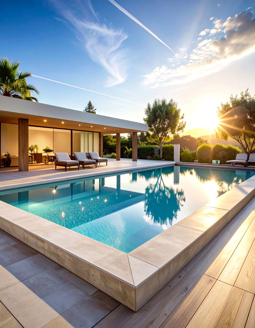 Seamless Modern Concrete Pool Deck Design - 20 Concrete Pool Deck Ideas