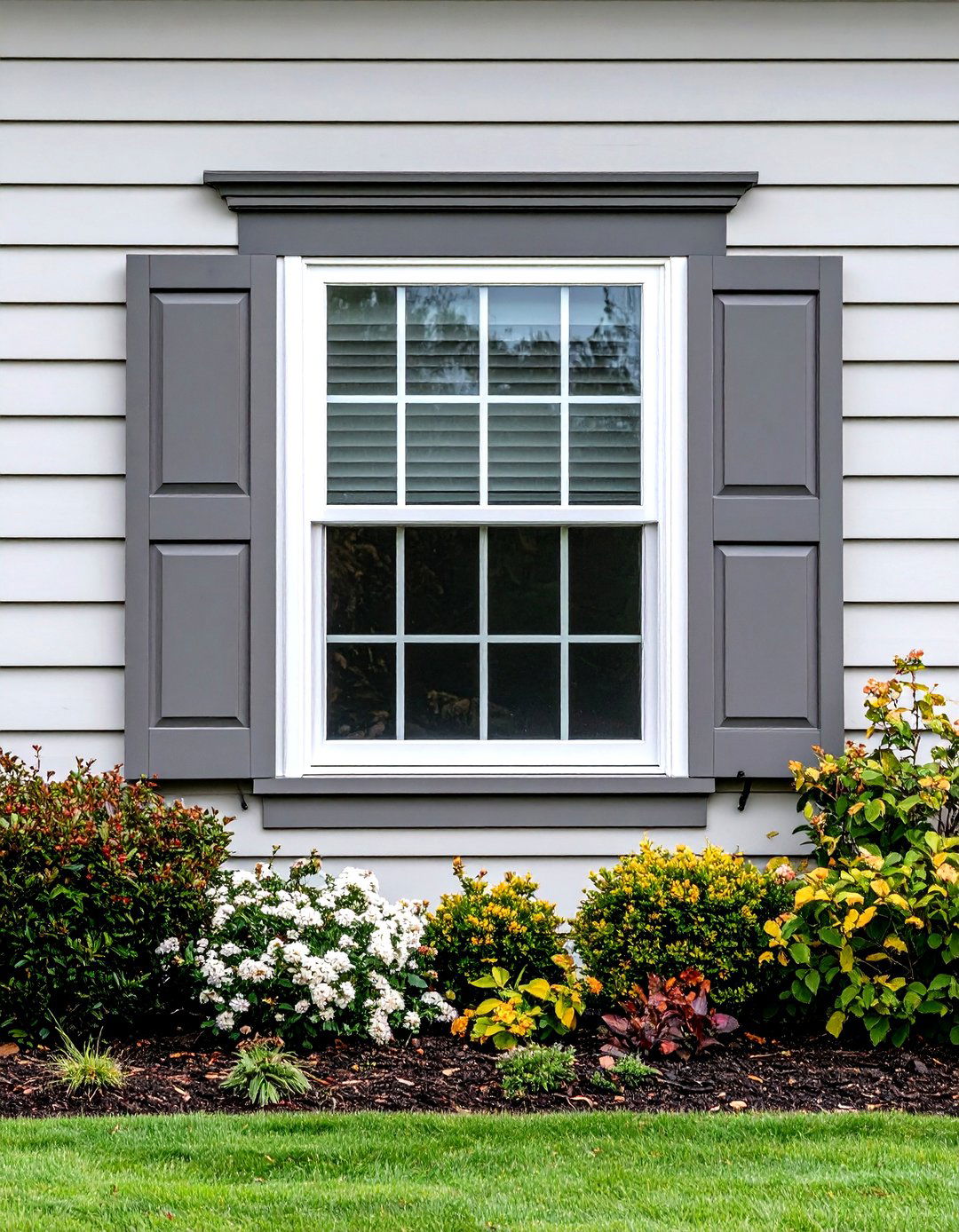 Seamless Monochromatic Window Trim - 20 Exterior Window Trim Ideas