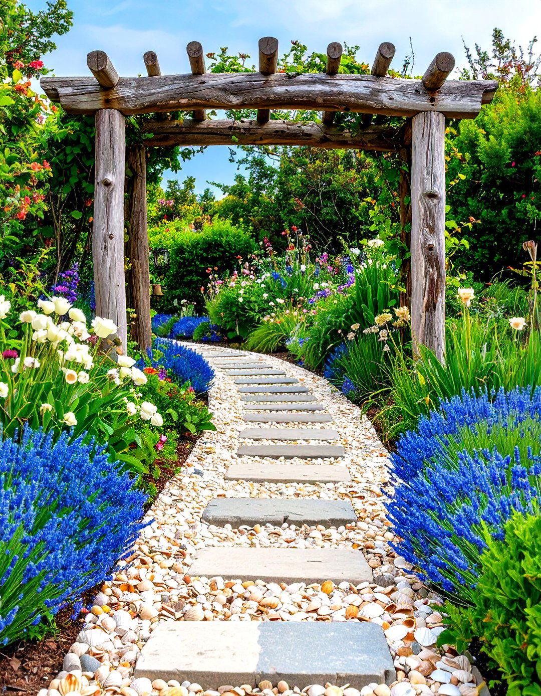 Seashell Coastal Garden Walk - 20 walkway ideas