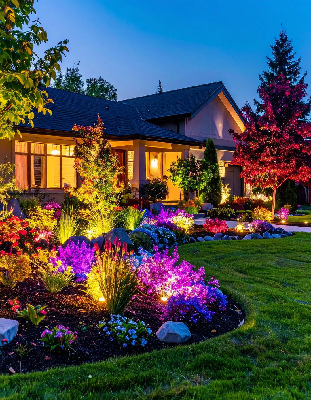 Seasonal Color Changing Landscape Lighting System - 20 Landscape Lighting Ideas