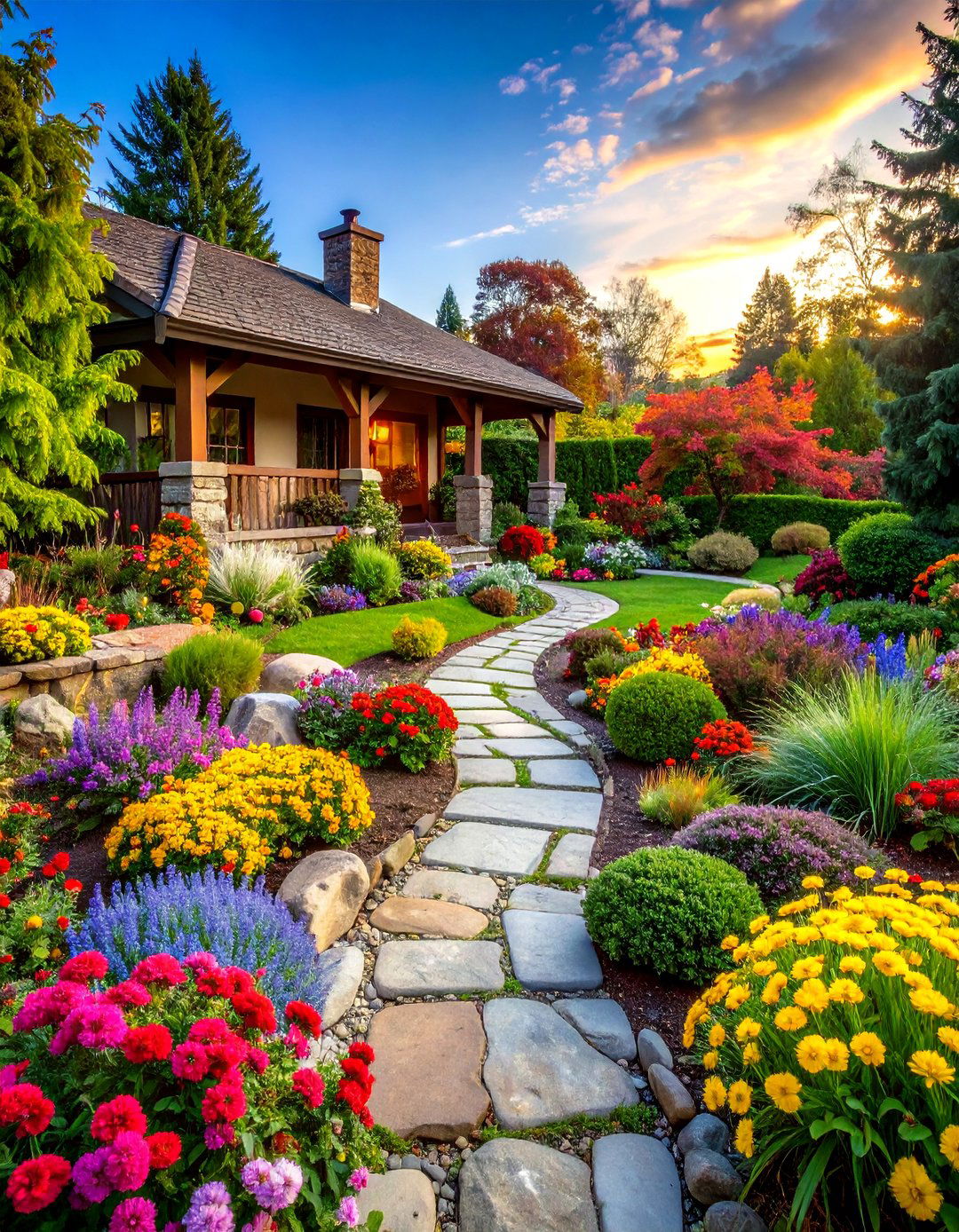 Seasonal Color Landscaping Design - 20 Landscaping Ideas