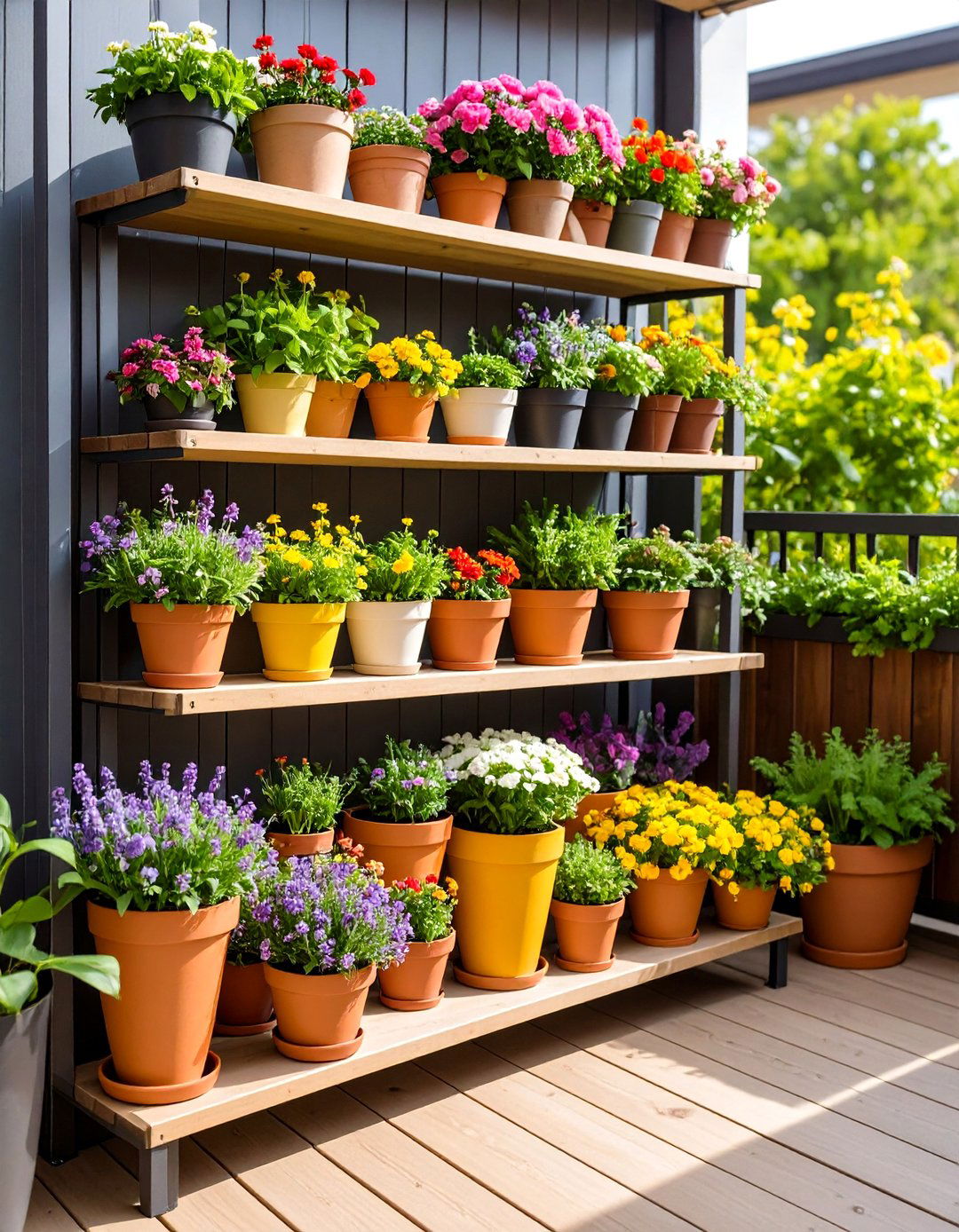 Seasonal Color Rotation Terraces - 20 Terraced Garden Ideas