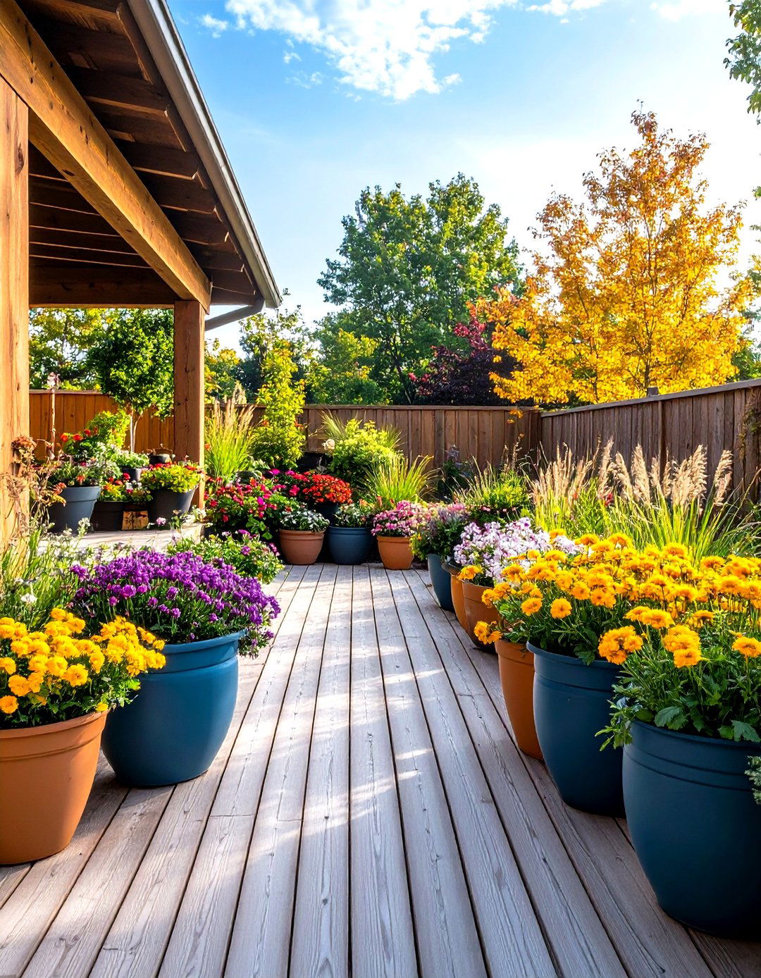 Seasonal Container Rotation - 20 Under Deck Landscaping Ideas