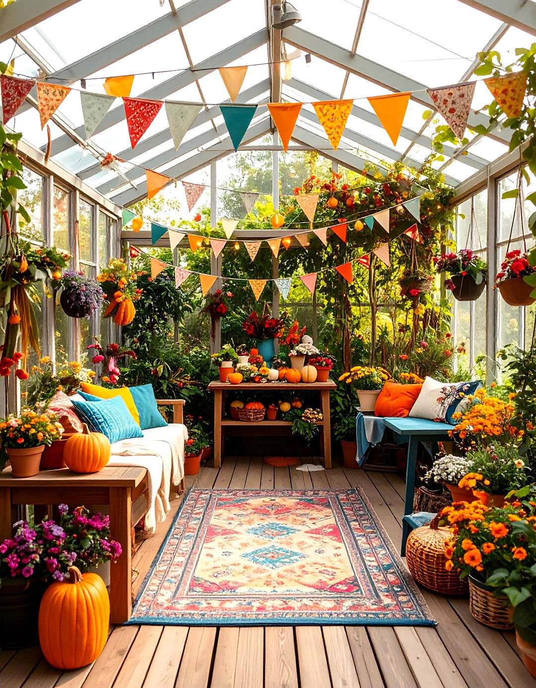 Seasonal Decor Keeps the Greenhouse Dynamic - 20 Greenhouse Decor Ideas