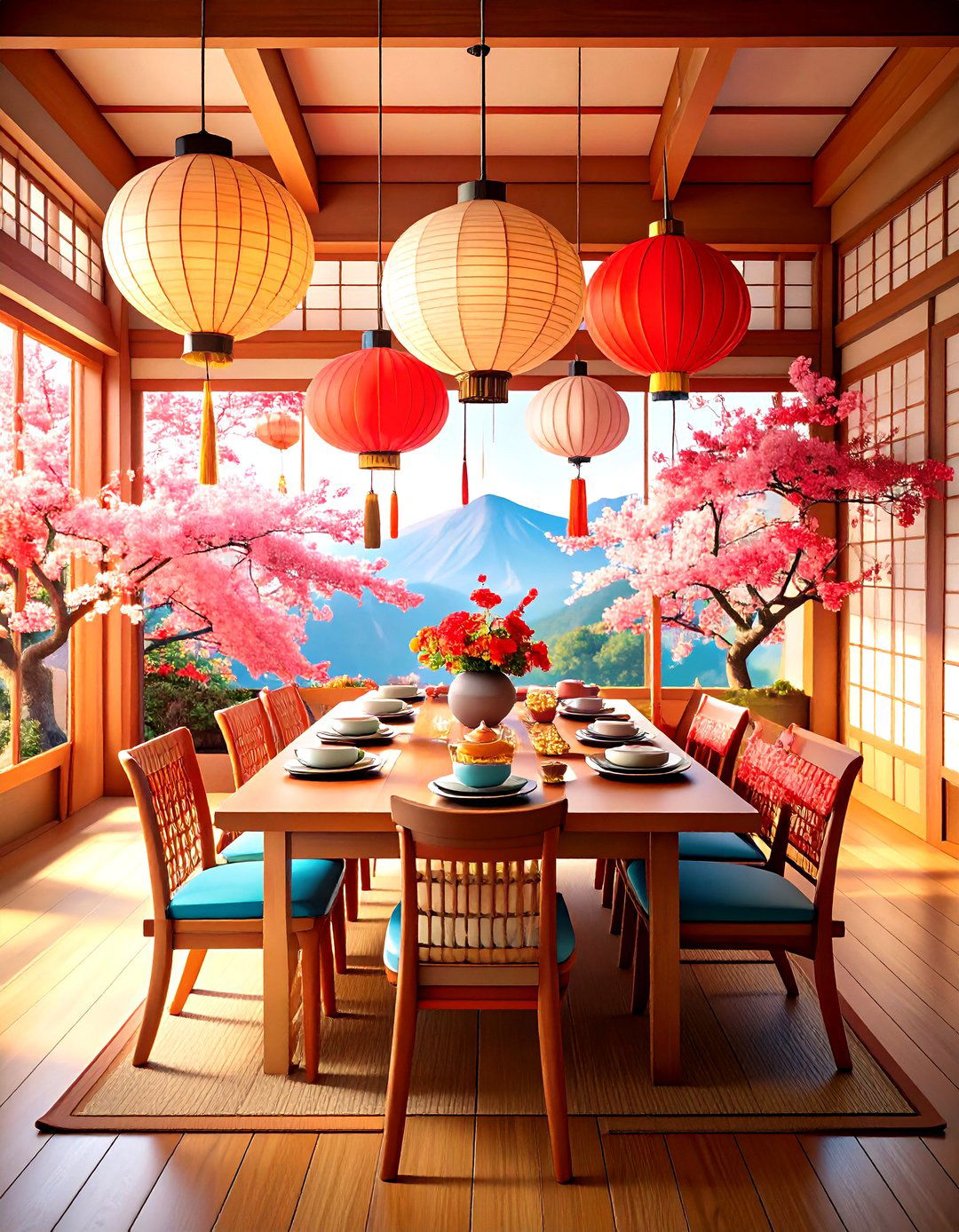 Seasonal Display Japanese Dining Room - 20 Japanese Dining Room Ideas