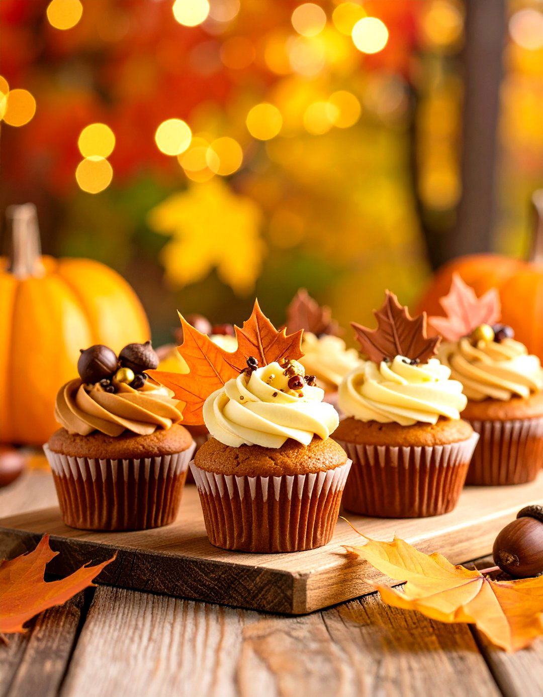 Seasonal Fall Wedding Cupcakes with Autumn Flavors - 20 Wedding Cupcake Ideas