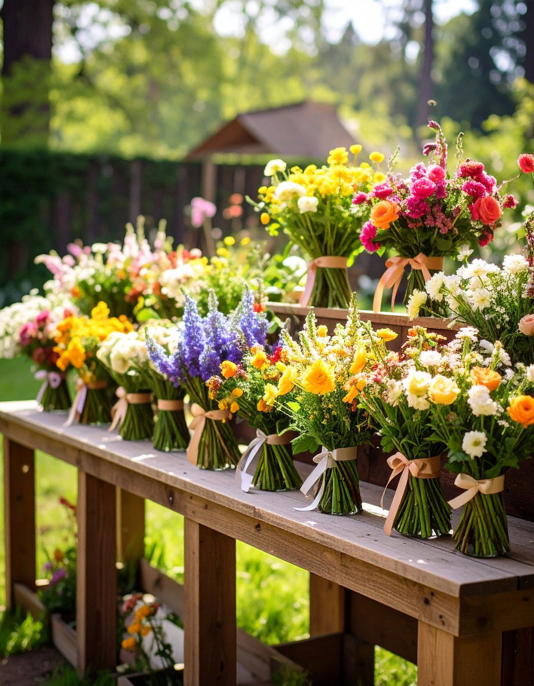 Seasonal Flower Bars for Custom Garden Wedding Bouquets - 20 Garden Wedding Ideas