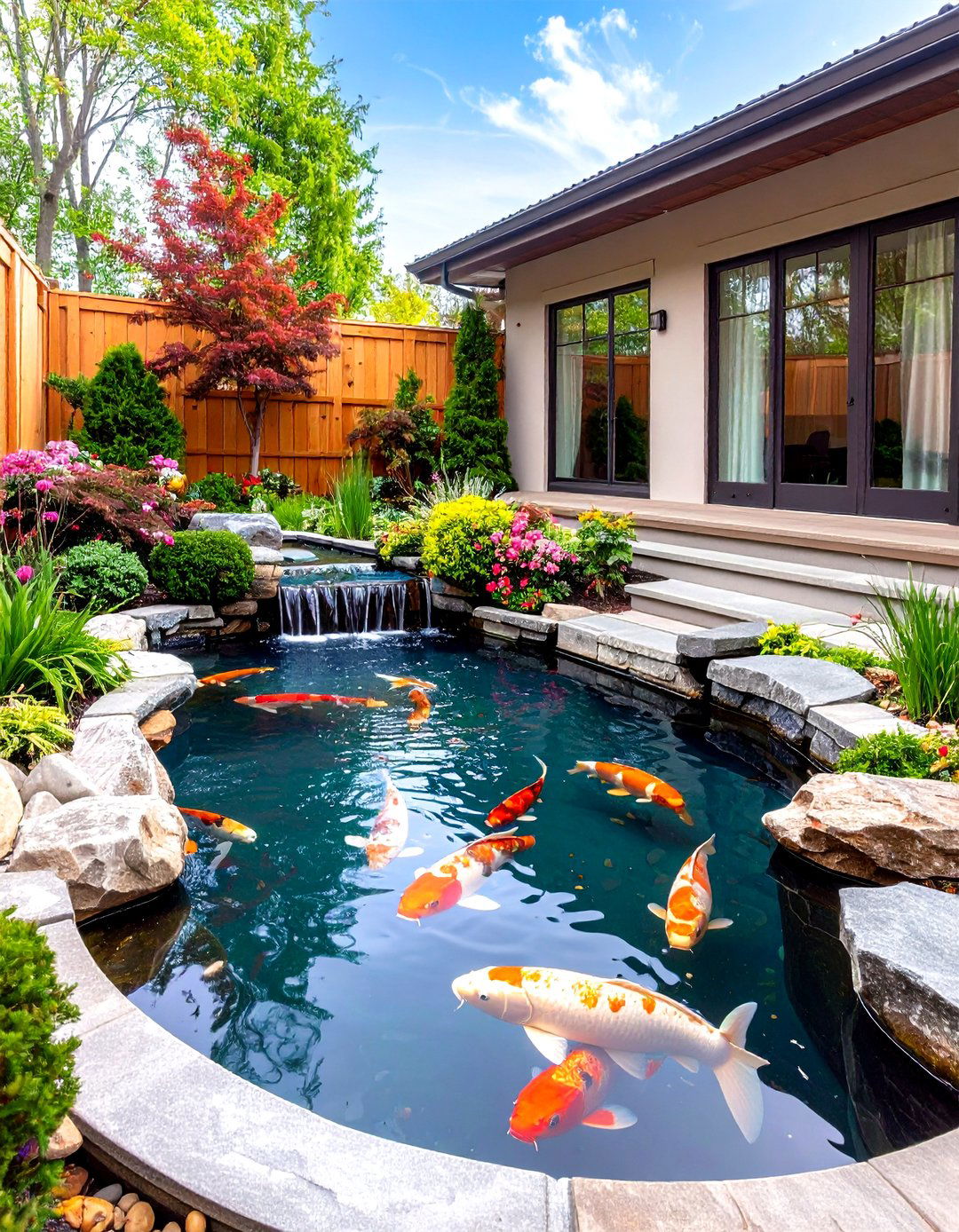 Seasonal Four Season Koi Pond Design - 20 Koi Pond Ideas