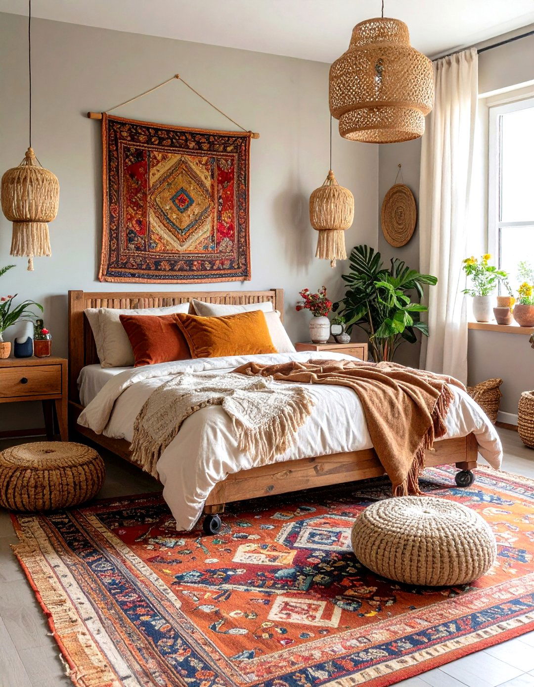 Seasonal Rotation for Ever Fresh Energy - 20 Hippie Bedroom Ideas
