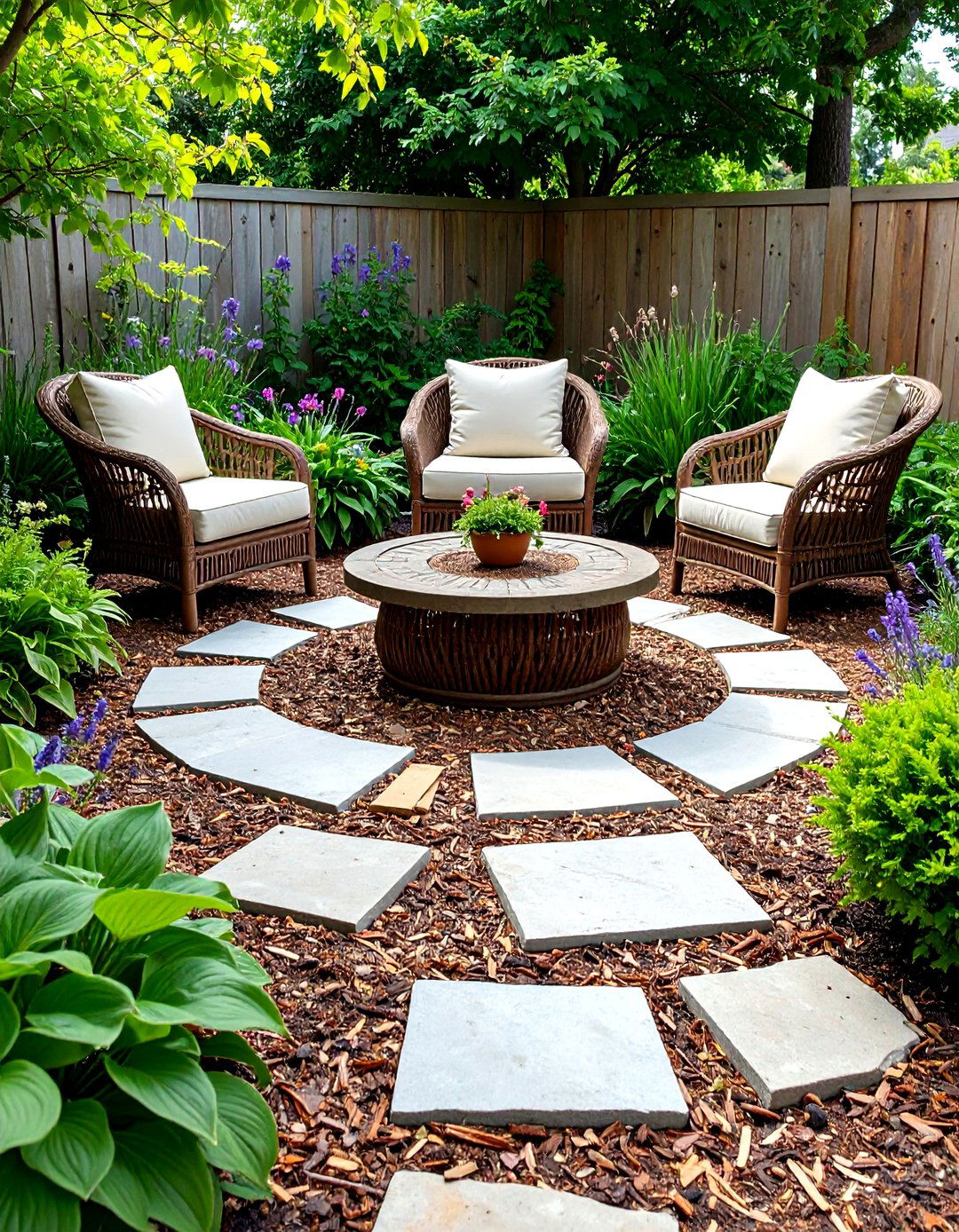 Seasonal Shade Garden Mulch Patio - 20 mulch patio ideas