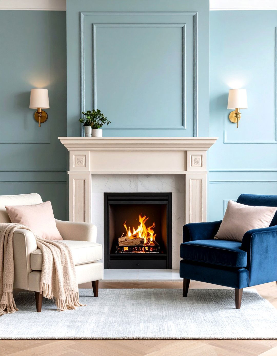 Seasonal Shade Swaps on Fireplace Sconces - 20 Fireplace Sconces Ideas