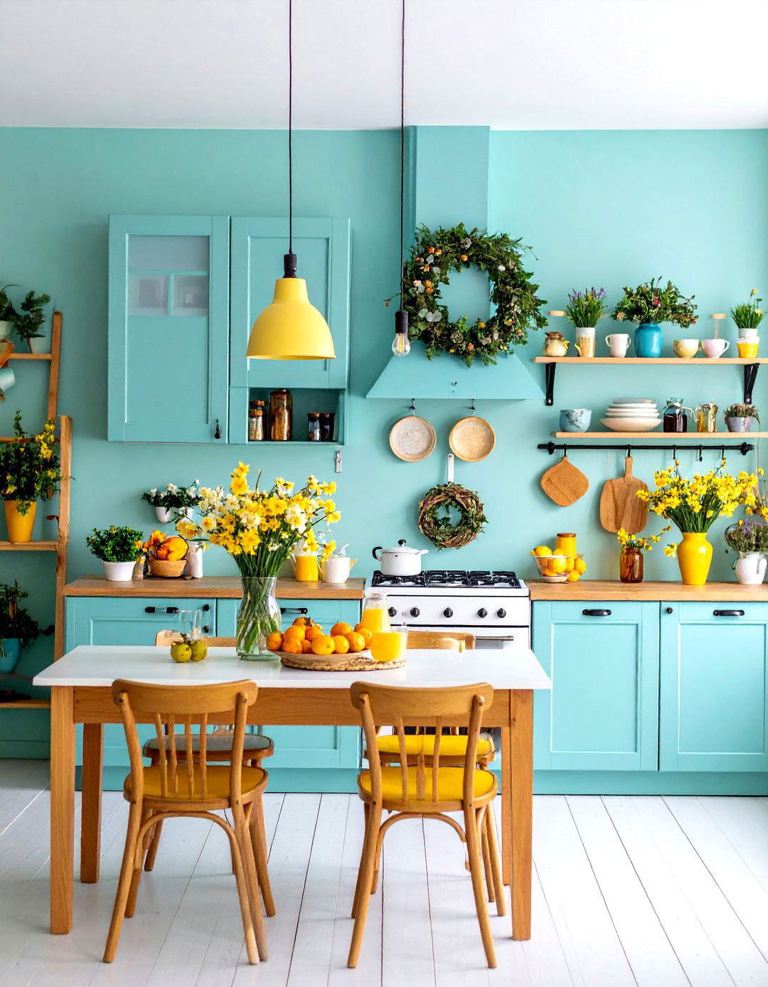 Seasonal Styling for Green and Yellow Kitchen - 20 Green and Yellow Kitchen Ideas