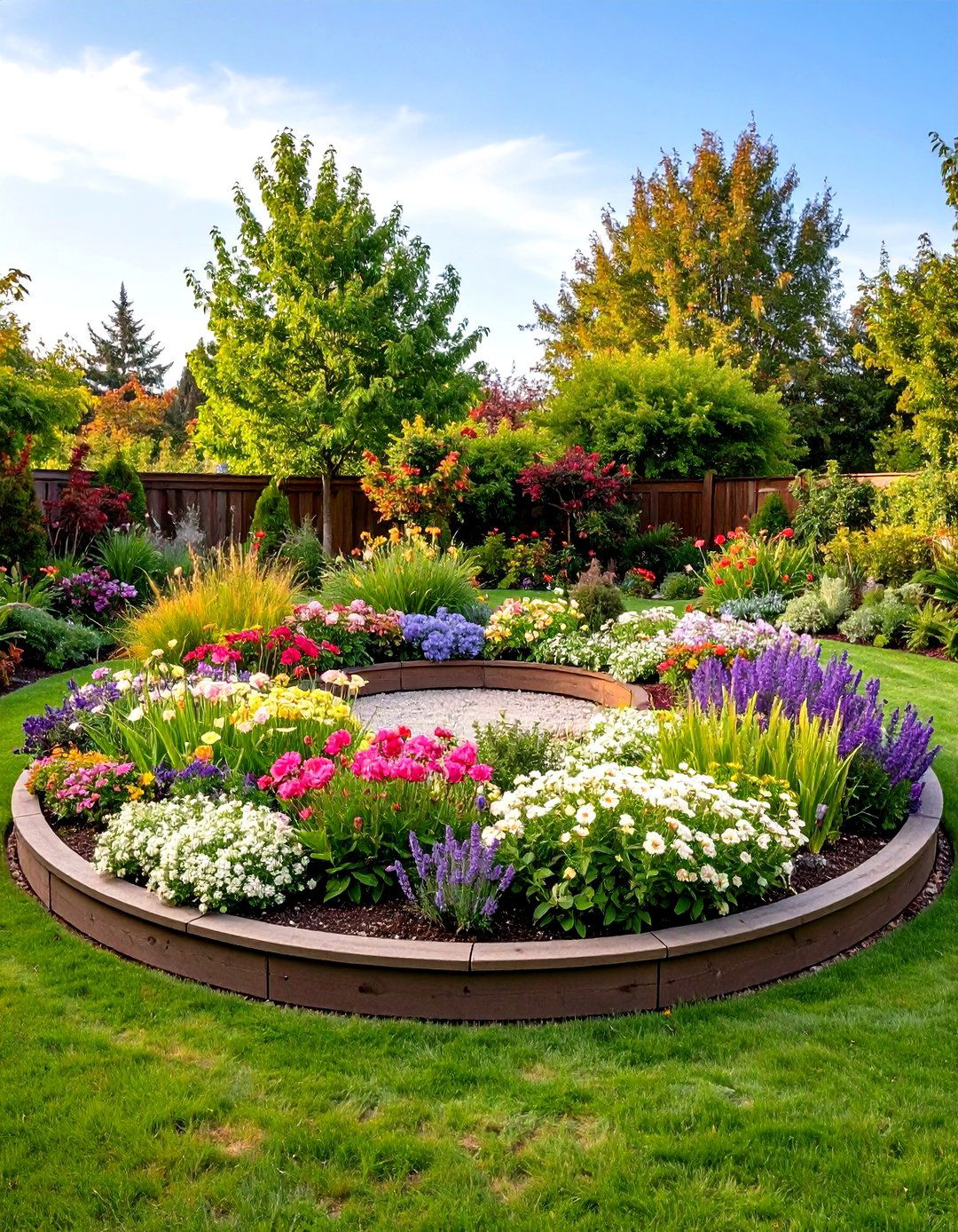 Seasonal Succession Round Garden Bed - 20 Round Garden Bed Ideas