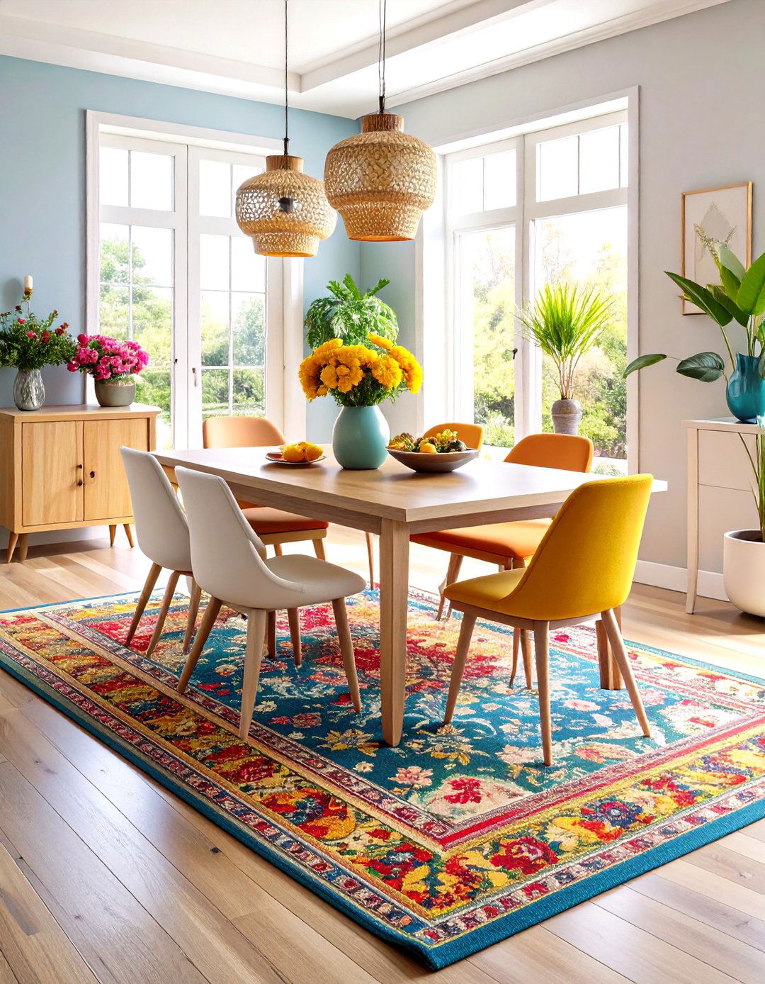 Seasonal Swap Dining Room Rugs Keep Decor Fresh - 20 Dining Room Rug Ideas