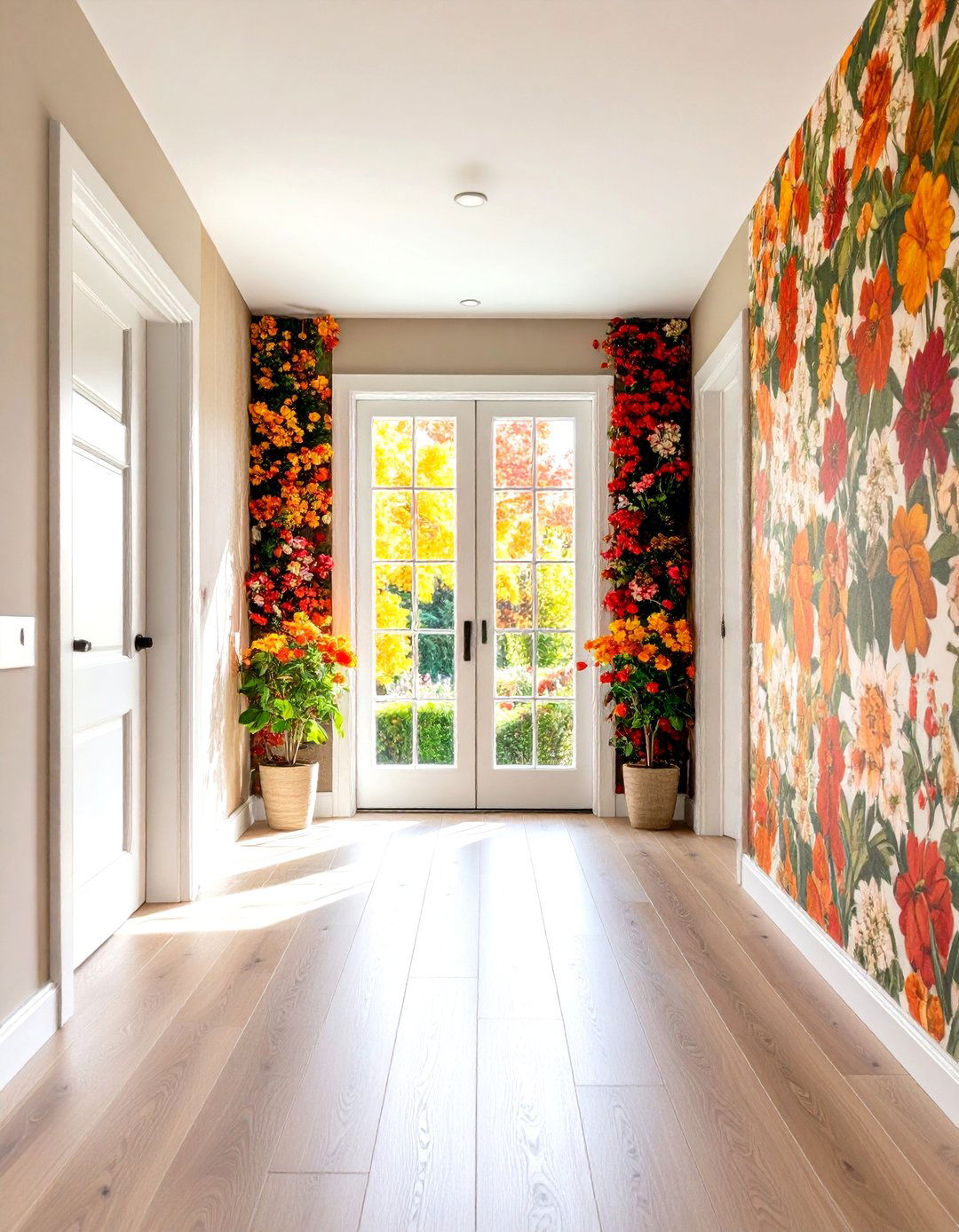 Seasonal Swap Hallway Wallpaper Panels for Flexible Design - 20 Hallway Wallpaper Ideas
