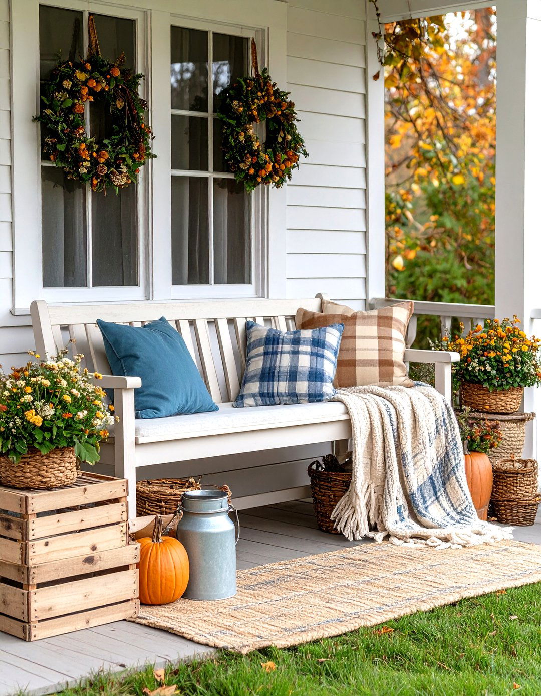 Seasonal Swap Out Decor Keeps the Farmhouse Porch Current - 20 Farmhouse Porch Ideas