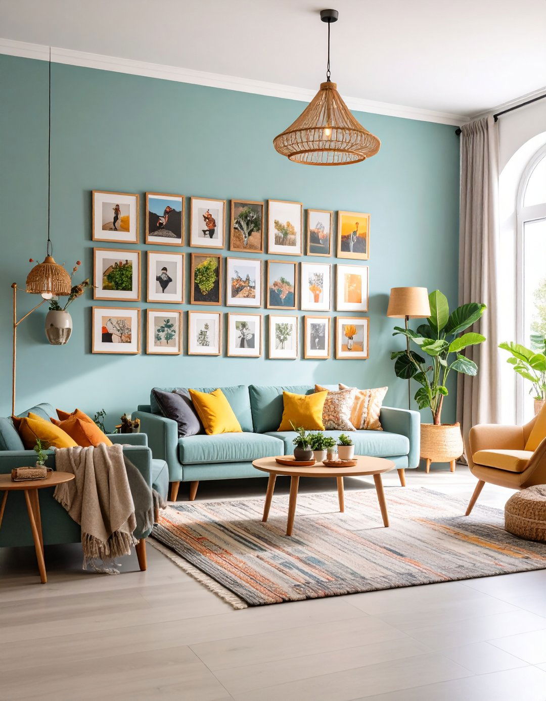 Seasonal Swap Out Wall on Hidden Rails - 20 Family Picture Wall Ideas