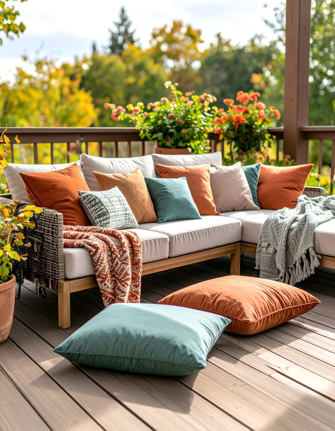 Seasonal Textile Swaps to Refresh Your Deck - 20 Deck Decorating Ideas