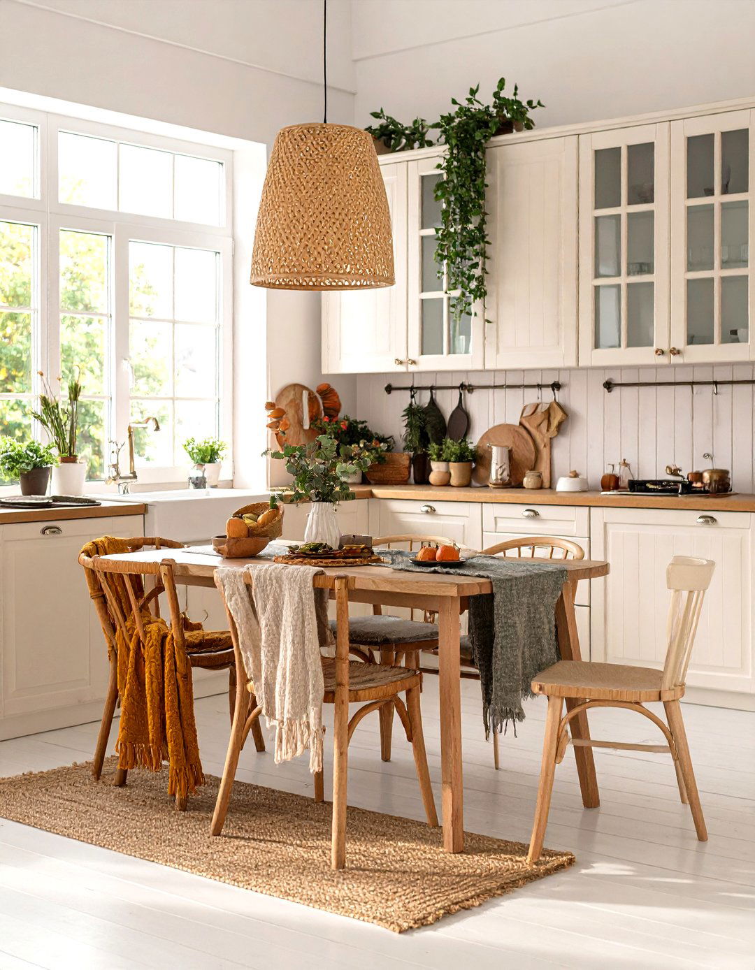 Seasonal Textiles Rotate Kitchen Mood - 20 Cozy Kitchen Ideas