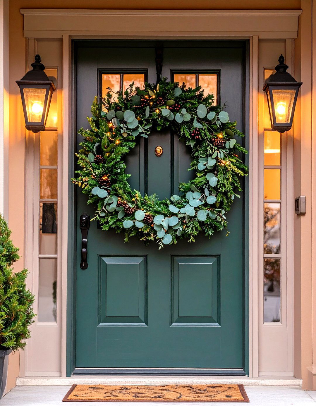 Seasonal Wreaths and Door Decor - 20 Small Porch Ideas
