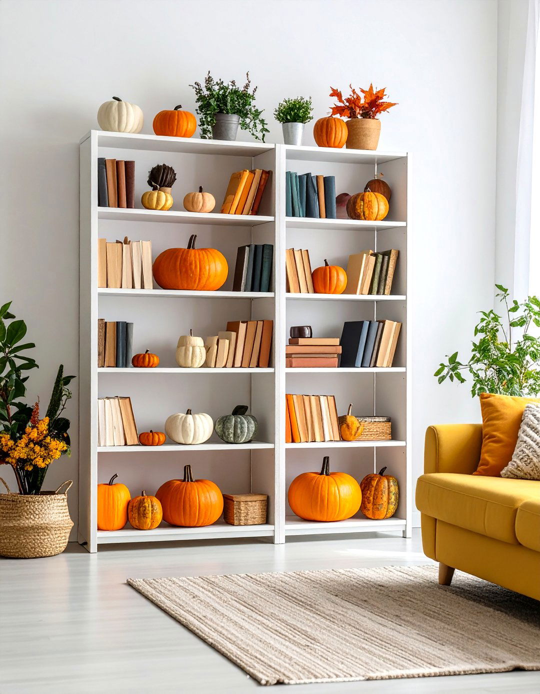 Seasonal and Rotating Display Themes - 20 Bookshelf Decor Ideas