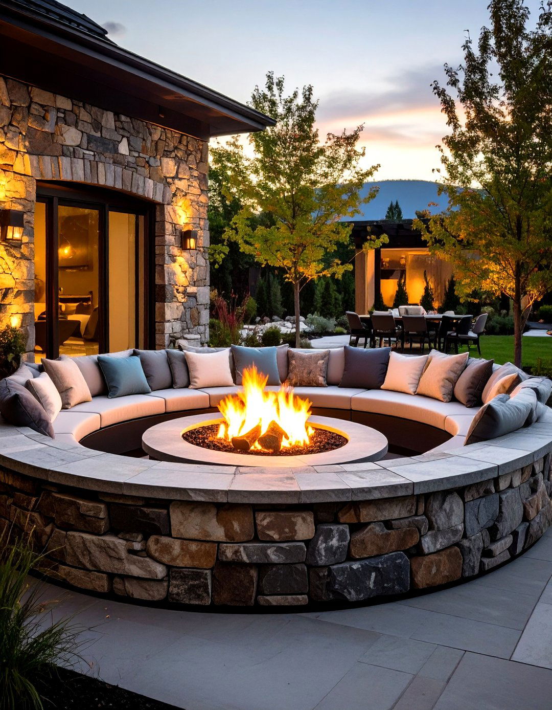 Seating Wall - 20 Stone Wall Ideas