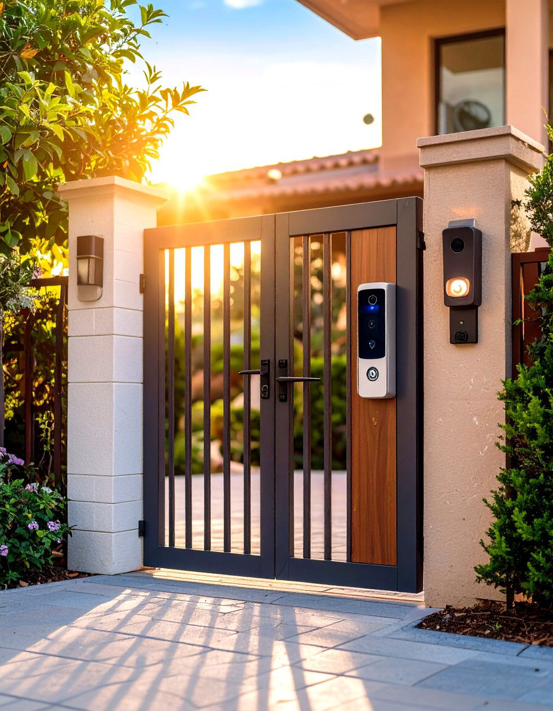 Security Camera Integrated Front Gate - 20 Front Gate Ideas