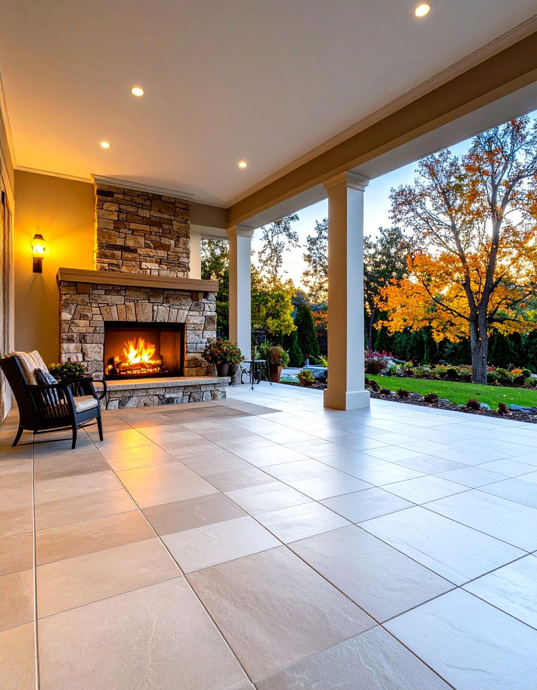 Selecting Durable Flooring for Fireplace Porches - 20 Screened-in Porch With Fireplace Ideas