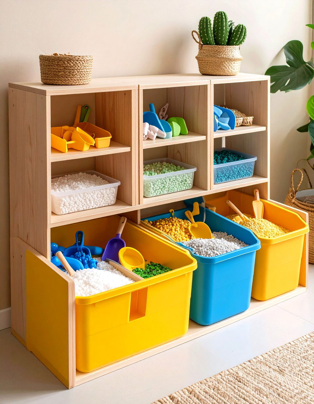 Sensory Bins Station - 20 Sensory Room Ideas