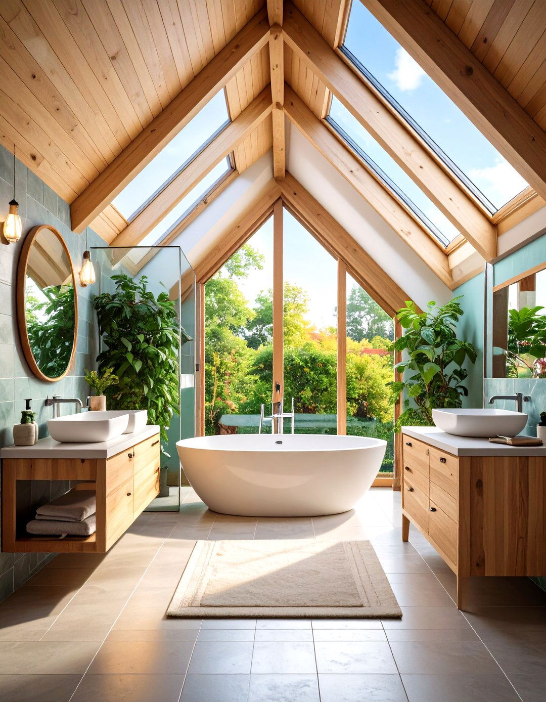 Serene Spa Like Low Ceiling Small Attic Room Bathroom - 20 Low Ceiling Small Attic Room Ideas