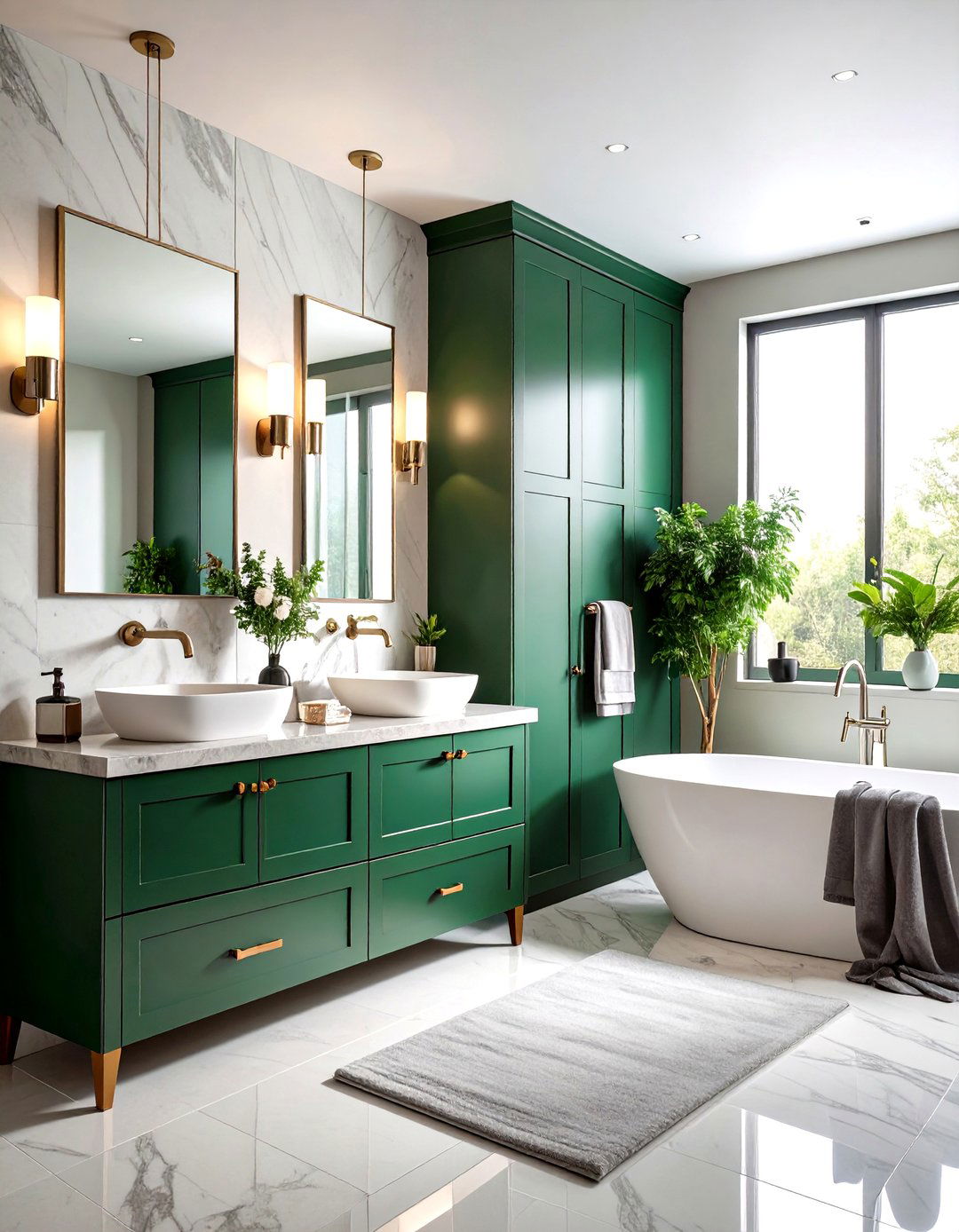 Serpentine Serenity Slytherin Inspired Harry Potter Bathroom Palette - 20 Harry Potter Bathroom Ideas