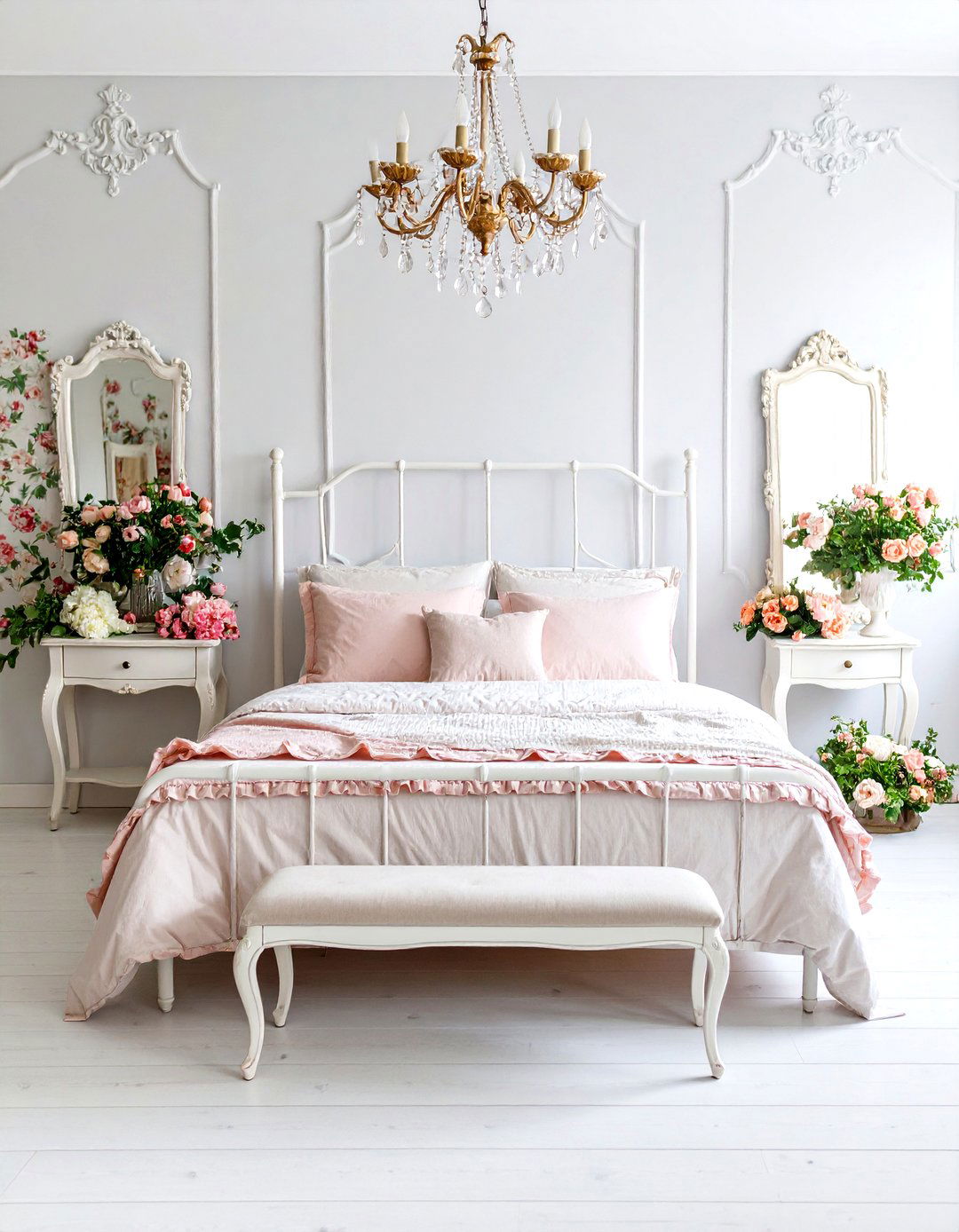 Shabby Chic Parisian Romance Paris themed Bedroom - 20 Paris-themed Bedroom Ideas