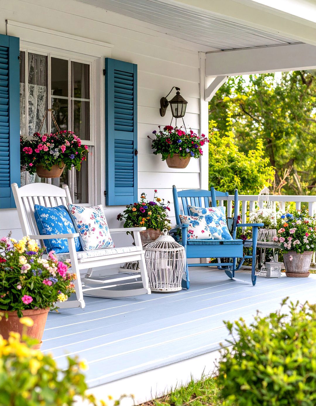 Shabby Chic Rustic Front Porch - 20 Rustic Front Porch Ideas