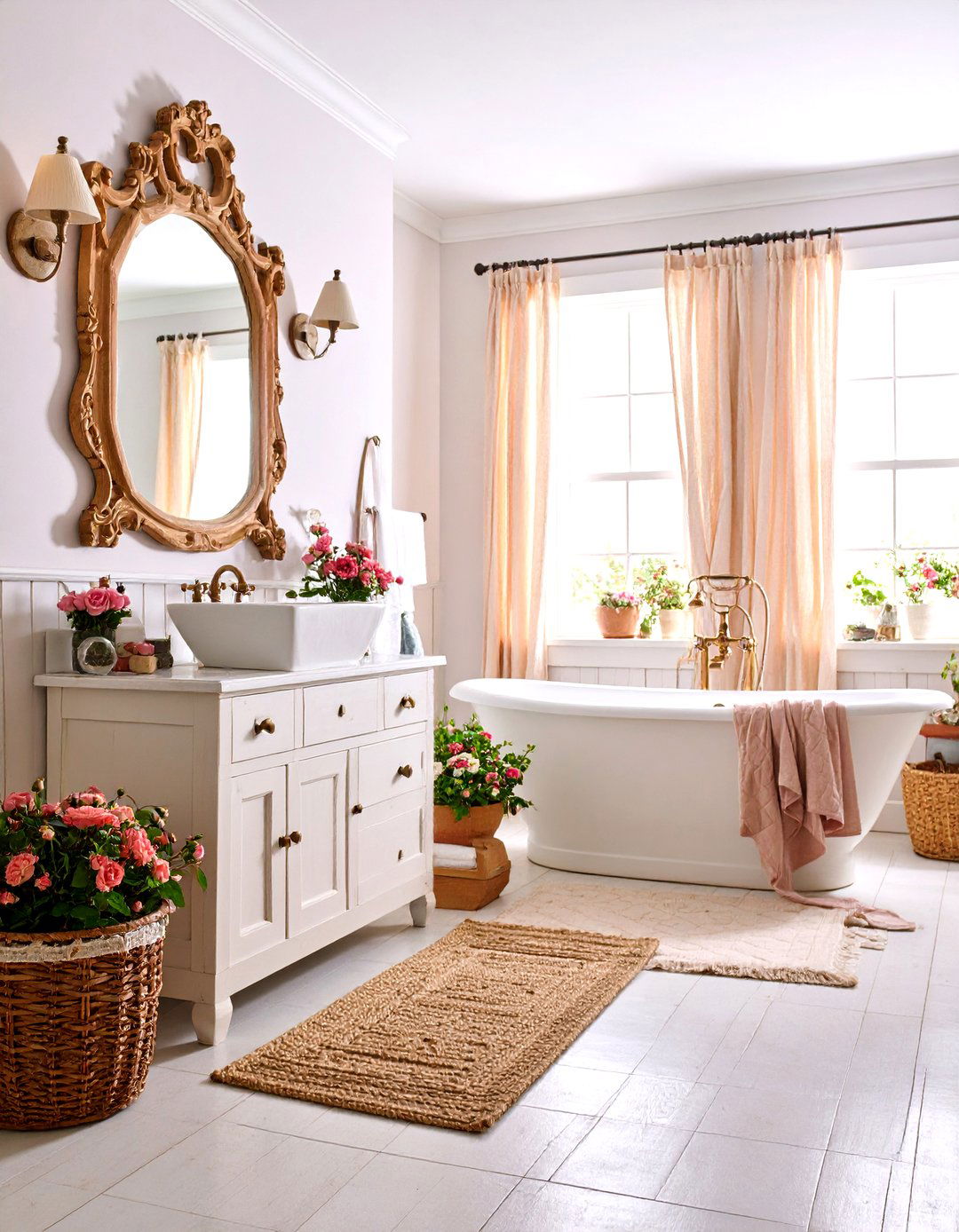 Shabby Chic Western Bathroom - 20 Western Bathroom Ideas