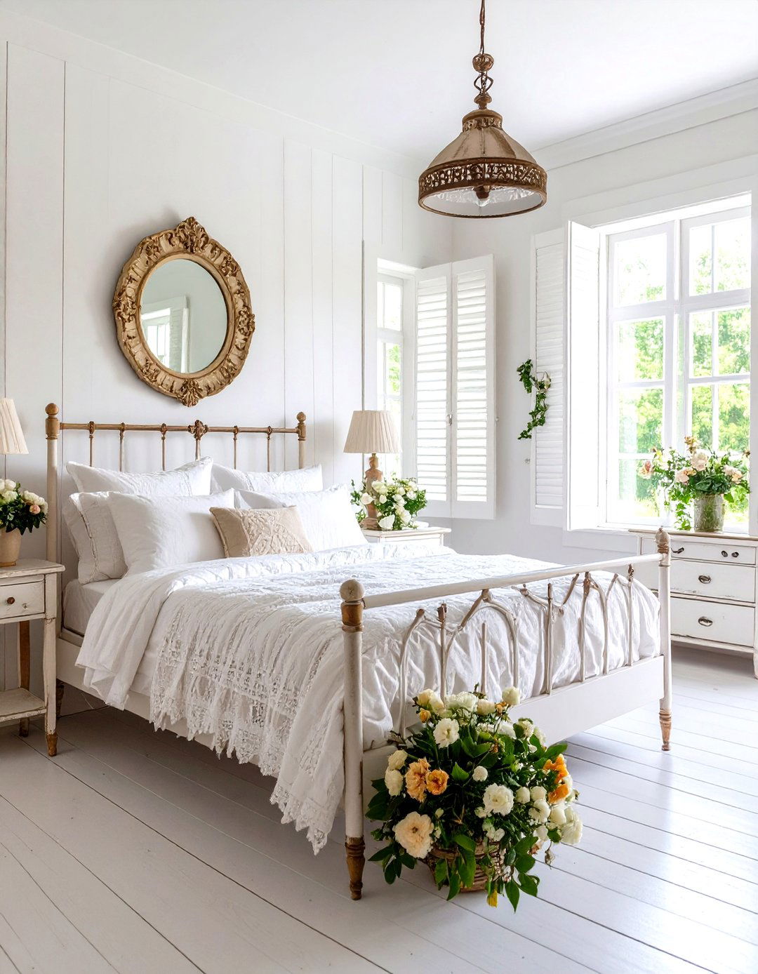 Shabby Chic White Bedroom - 20 White Bedroom Ideas