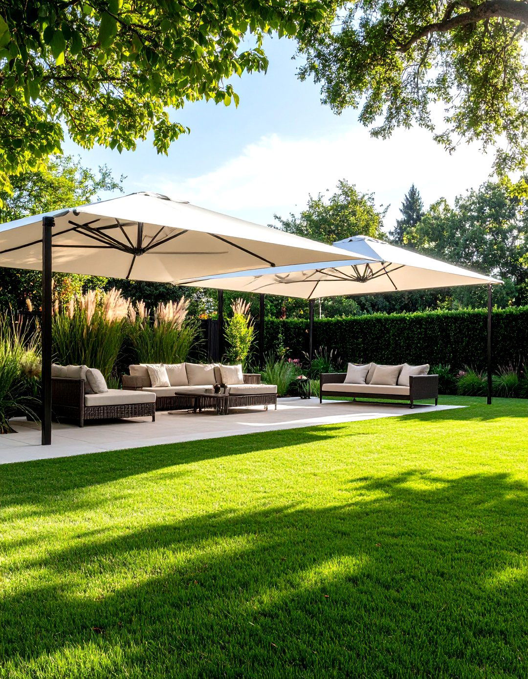 Shade Cooled Turf Retreat - 20 Backyard Turf Ideas