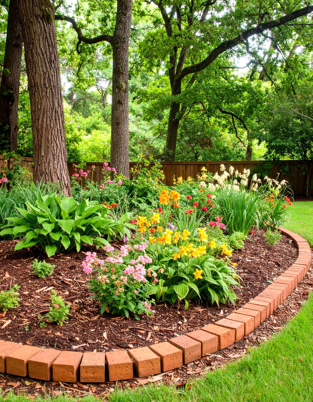 Shade Loving Flower Bed Under Live Oaks - 20 Front Yard Texas Flower Bed Ideas
