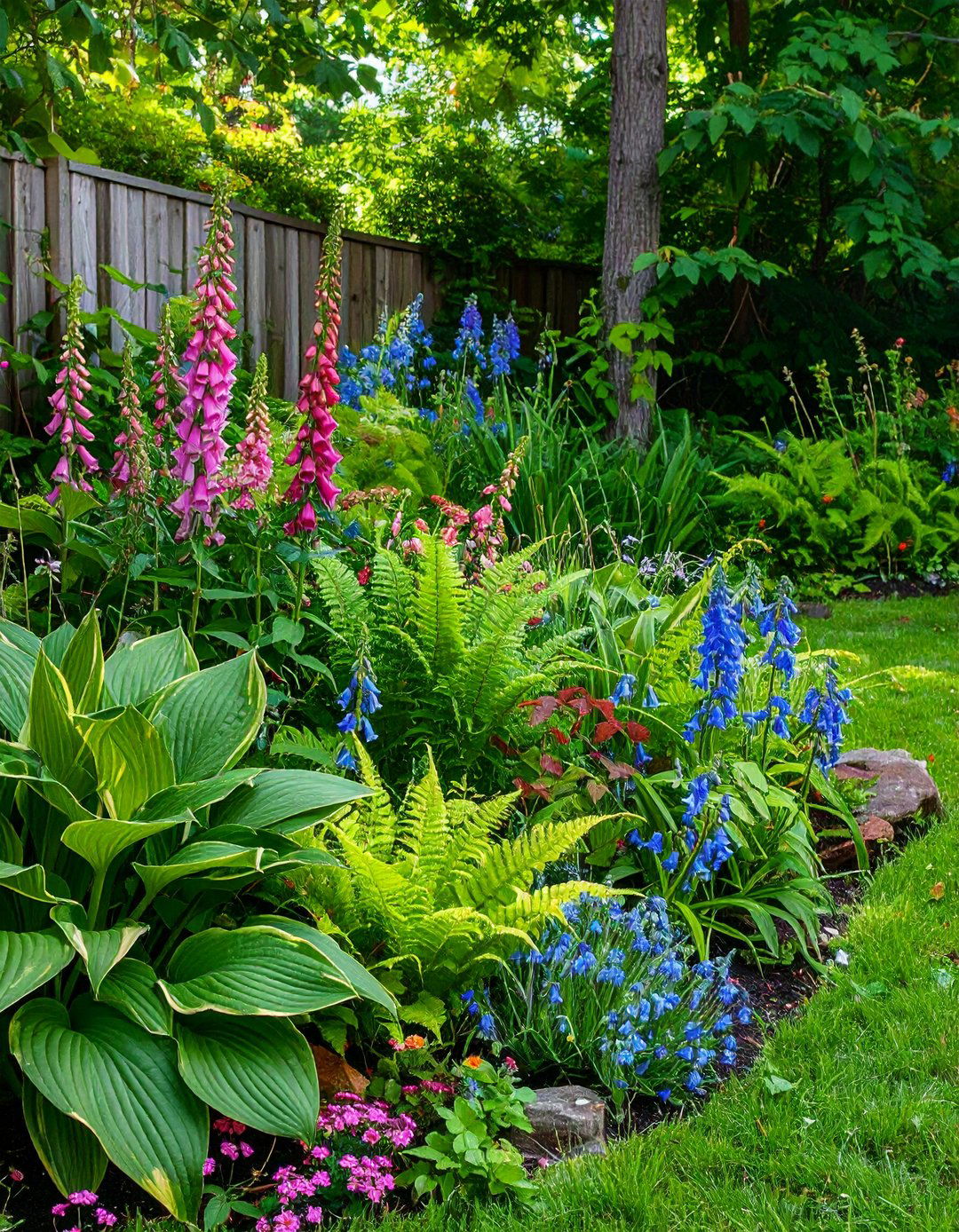 Shade Loving Flower Garden Corner - 20 Flower Garden Ideas