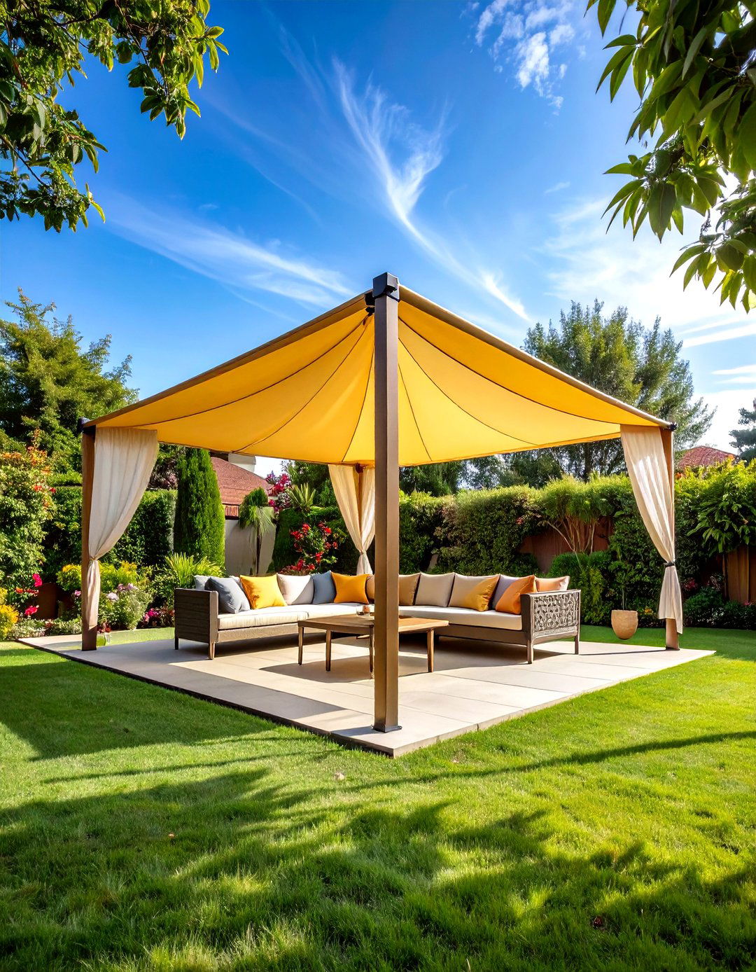 Shade Sail Outdoor Privacy Screen Canopies - 20 Outdoor Privacy Screen Ideas