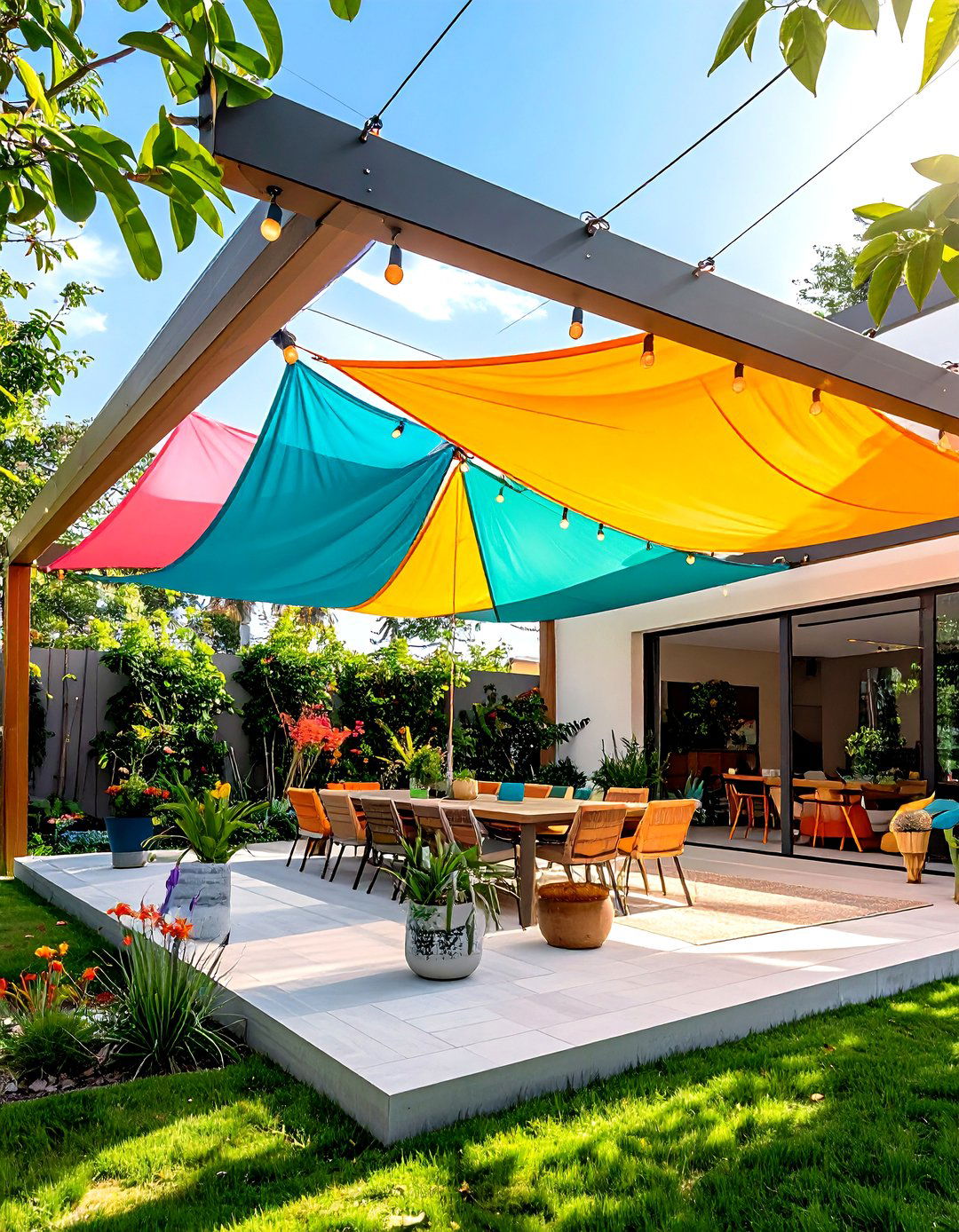 Shade Sail Pergola Canopy Configuration - 20 Pergola Shade Ideas