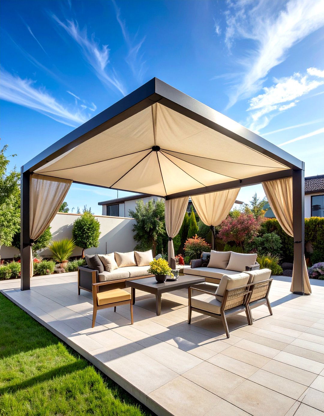 Shade Sail Pergola Cover - 20 Pergola Cover Ideas
