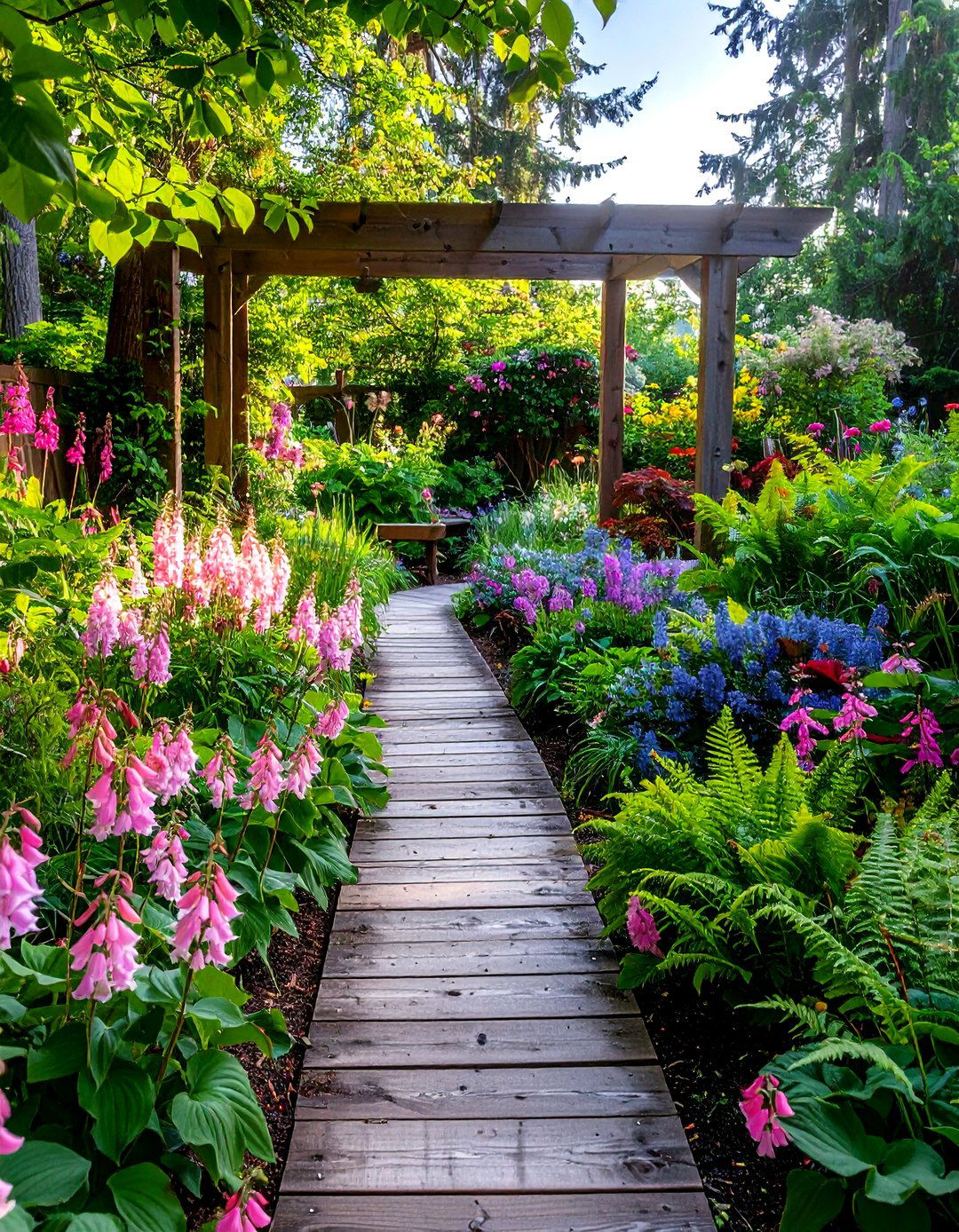 Shade Tolerant Perennial Garden - 20 Under Deck Landscaping Ideas