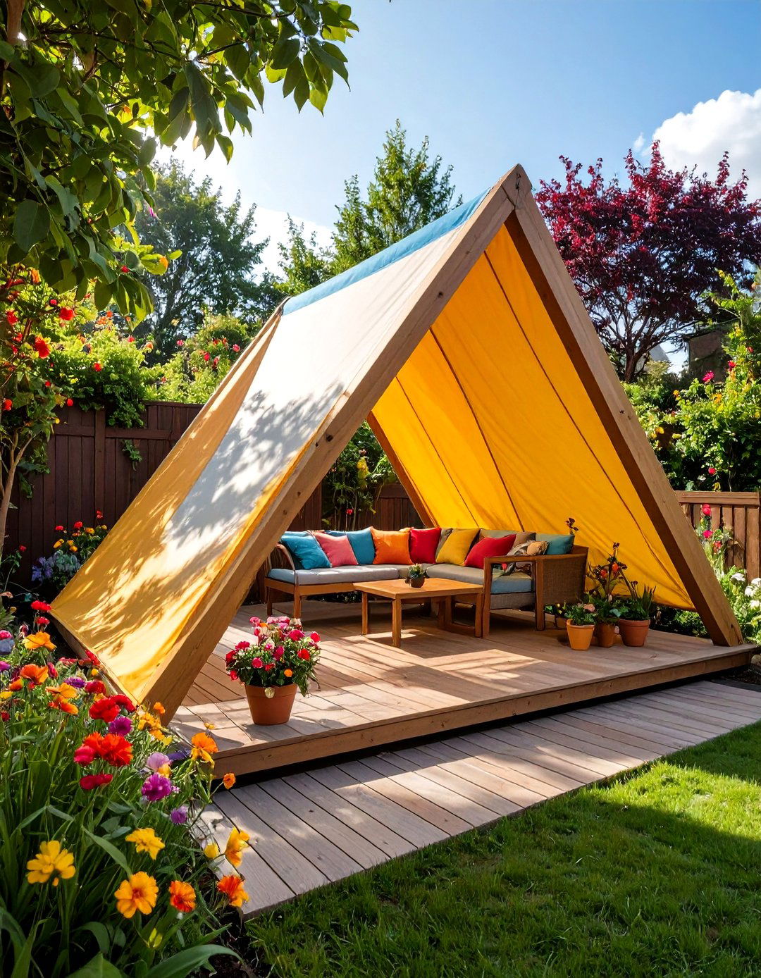 Shade Wing Garden Screening Sail - 20 Garden Screening Ideas