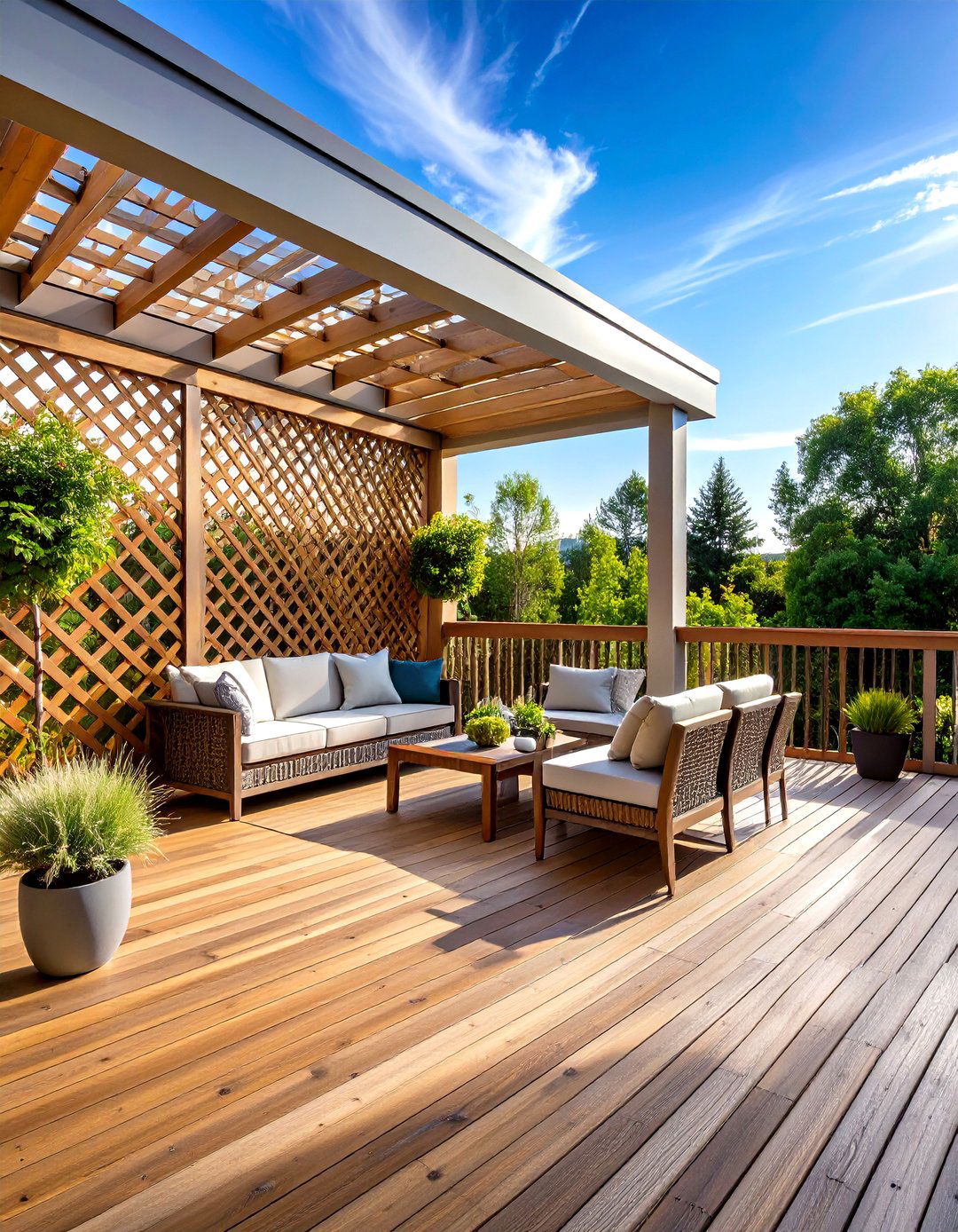 Shadowbox Double Layer Deck Lattice for Visual Depth - 20 Deck Lattice Ideas