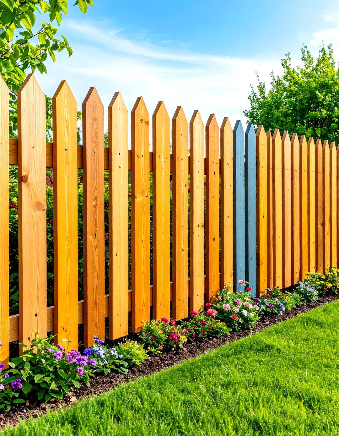 Shadowbox Privacy Fence - 20 Privacy Fence Ideas