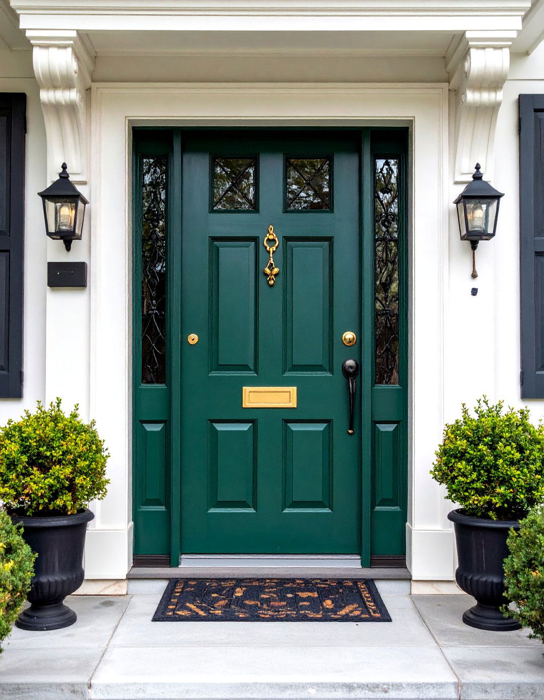 Shaker Panel Heritage Upgrade - 20 Dark Green Front Door Ideas